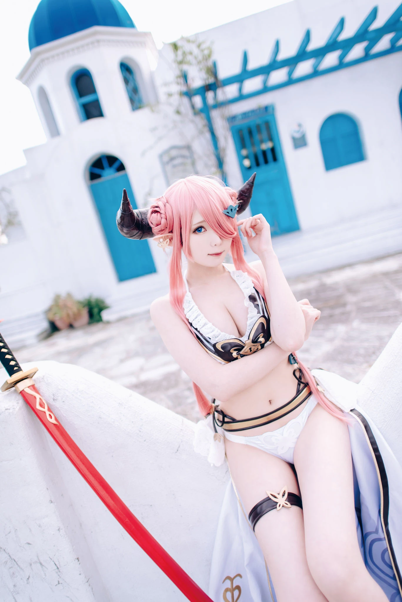 [Cosplay]朱雅琳寫真攝影大師作：朱雅琳清純於街拍演繹美胸神韻精選演繹 - 11