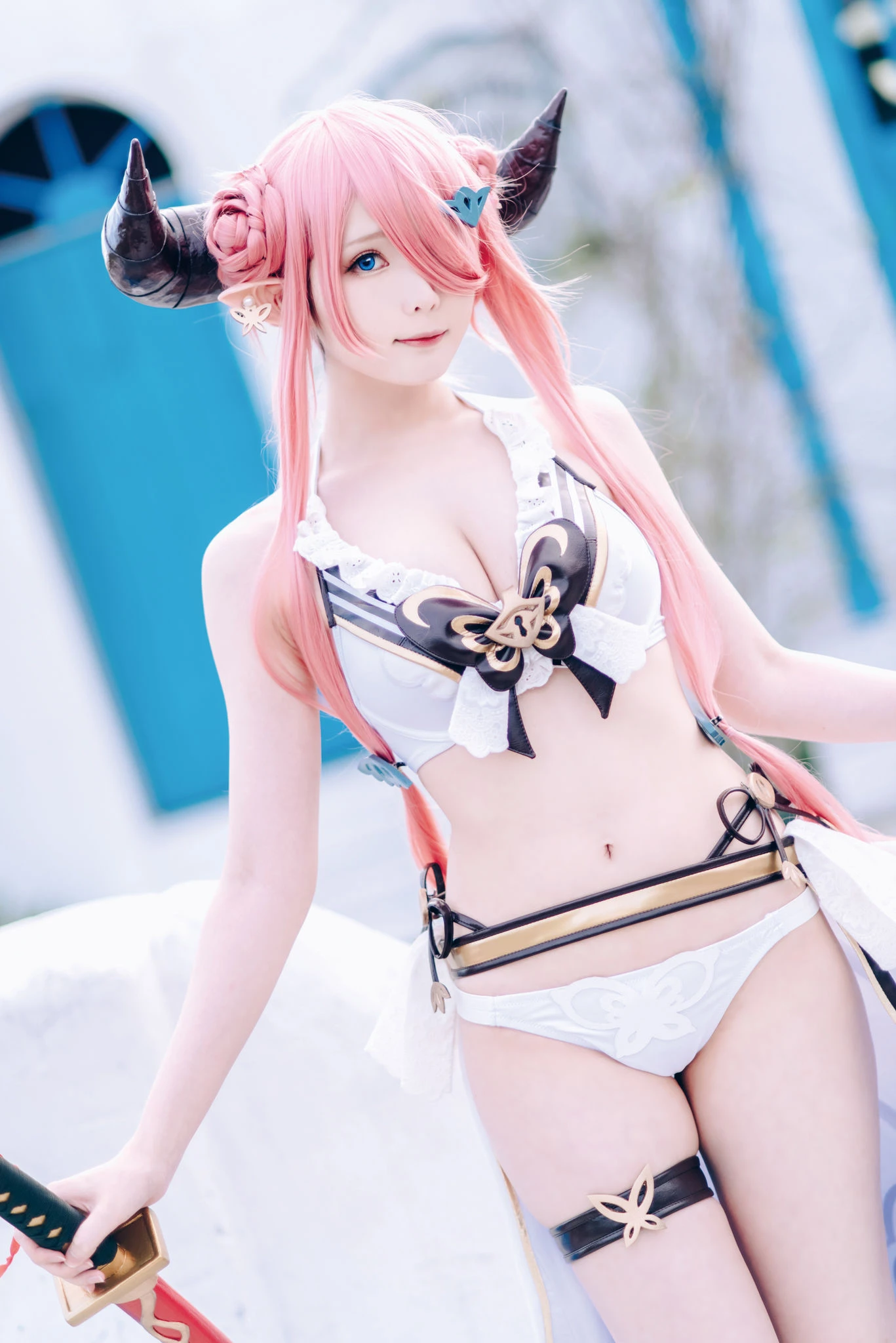 [Cosplay]朱雅琳寫真攝影大師作：朱雅琳清純於街拍演繹美胸神韻精選演繹 - 24