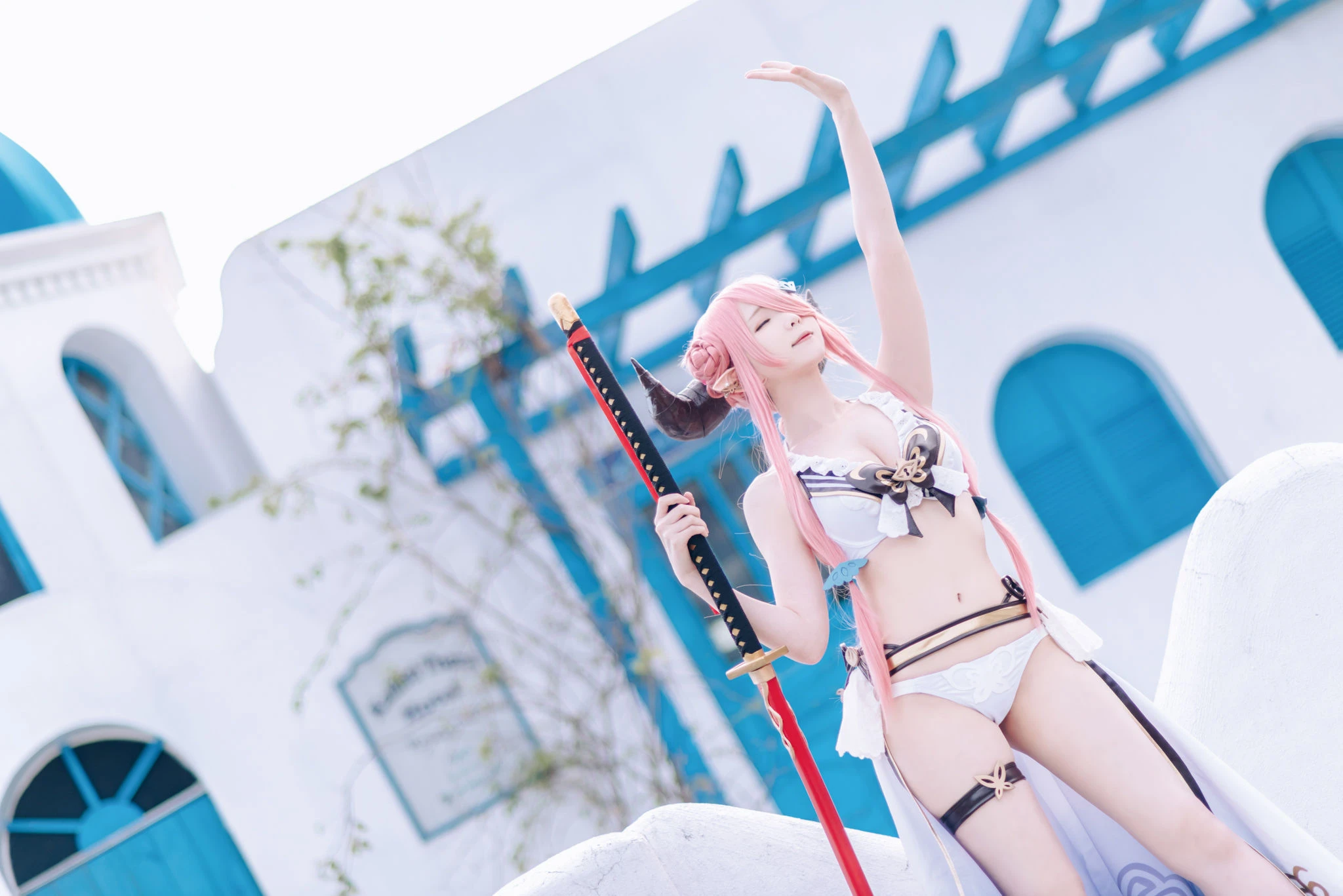 [Cosplay]朱雅琳寫真攝影大師作：朱雅琳清純於街拍演繹美胸神韻精選演繹 - 26