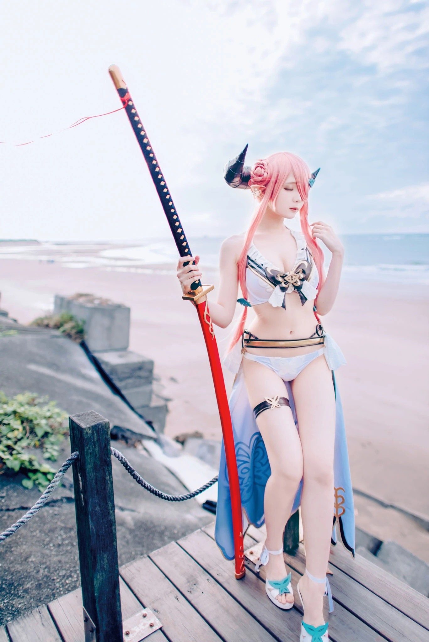 [Cosplay]朱雅琳寫真攝影大師作：朱雅琳清純於街拍演繹美胸神韻精選演繹 - 9
