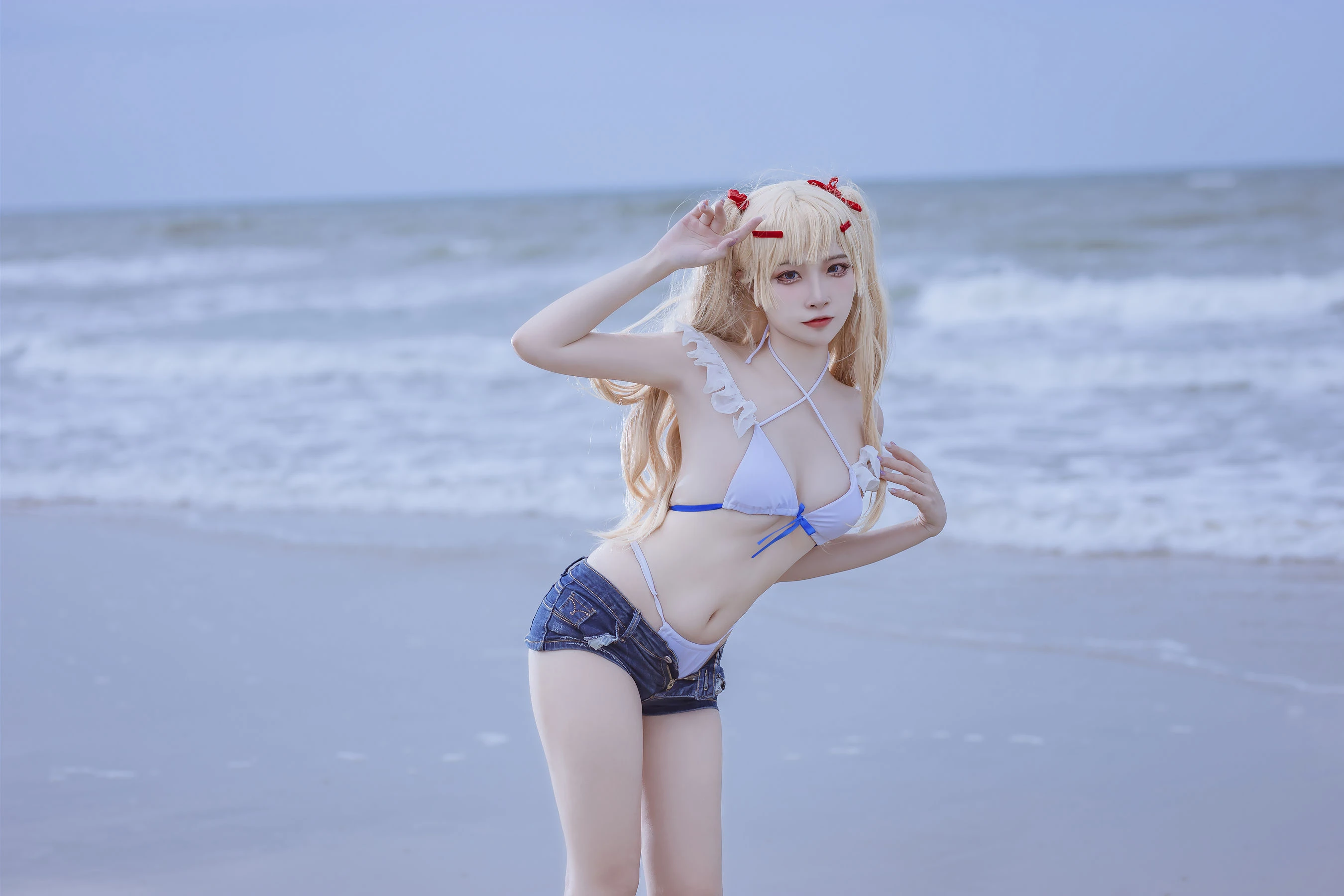 [甜心]胡雨萌胡雨萌戶外超清大片：優雅神韻釋放美腿誘惑凸顯寫真大片 - 14