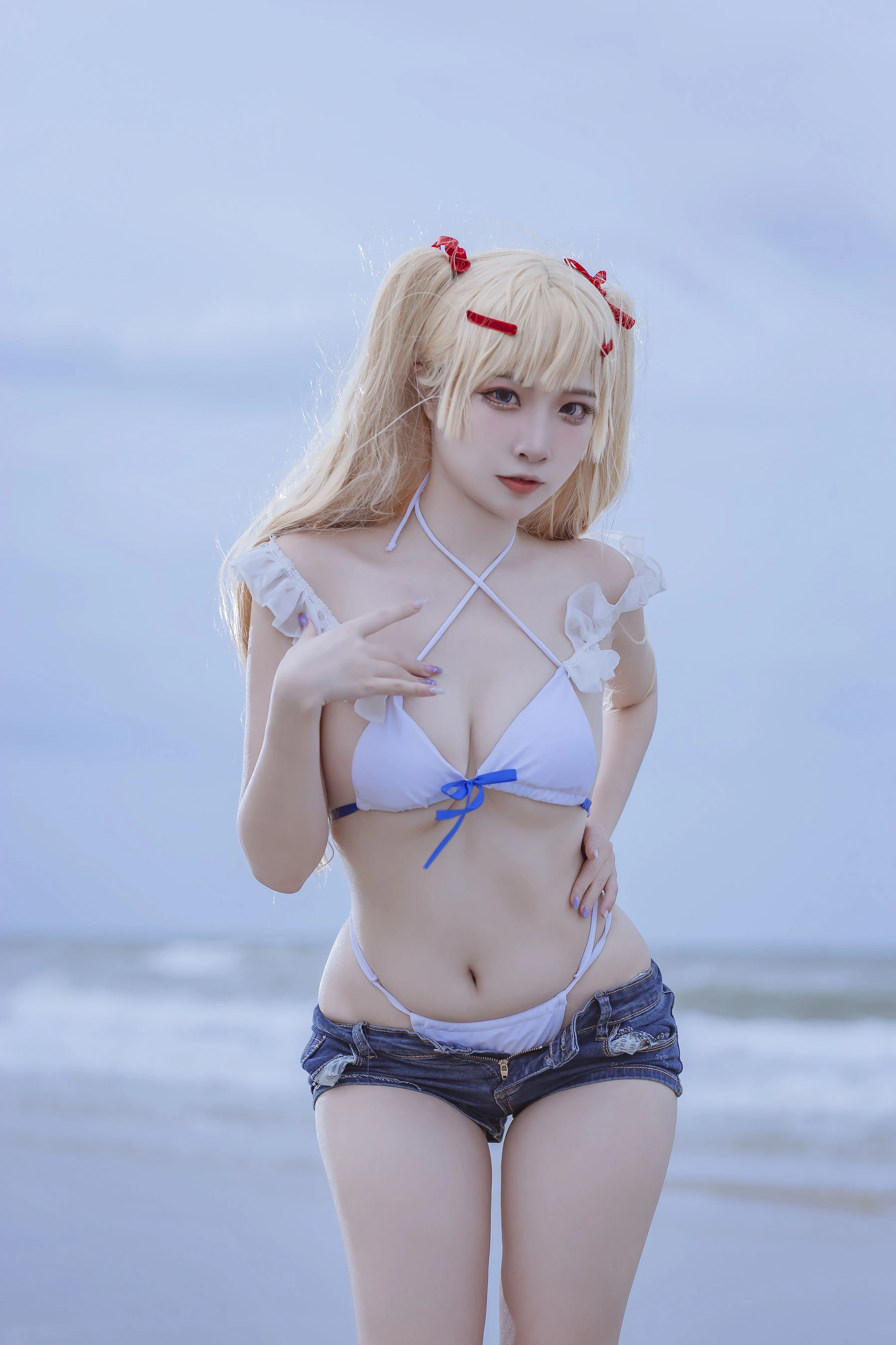 [甜心]胡雨萌胡雨萌戶外超清大片：優雅神韻釋放美腿誘惑凸顯寫真大片 - 6