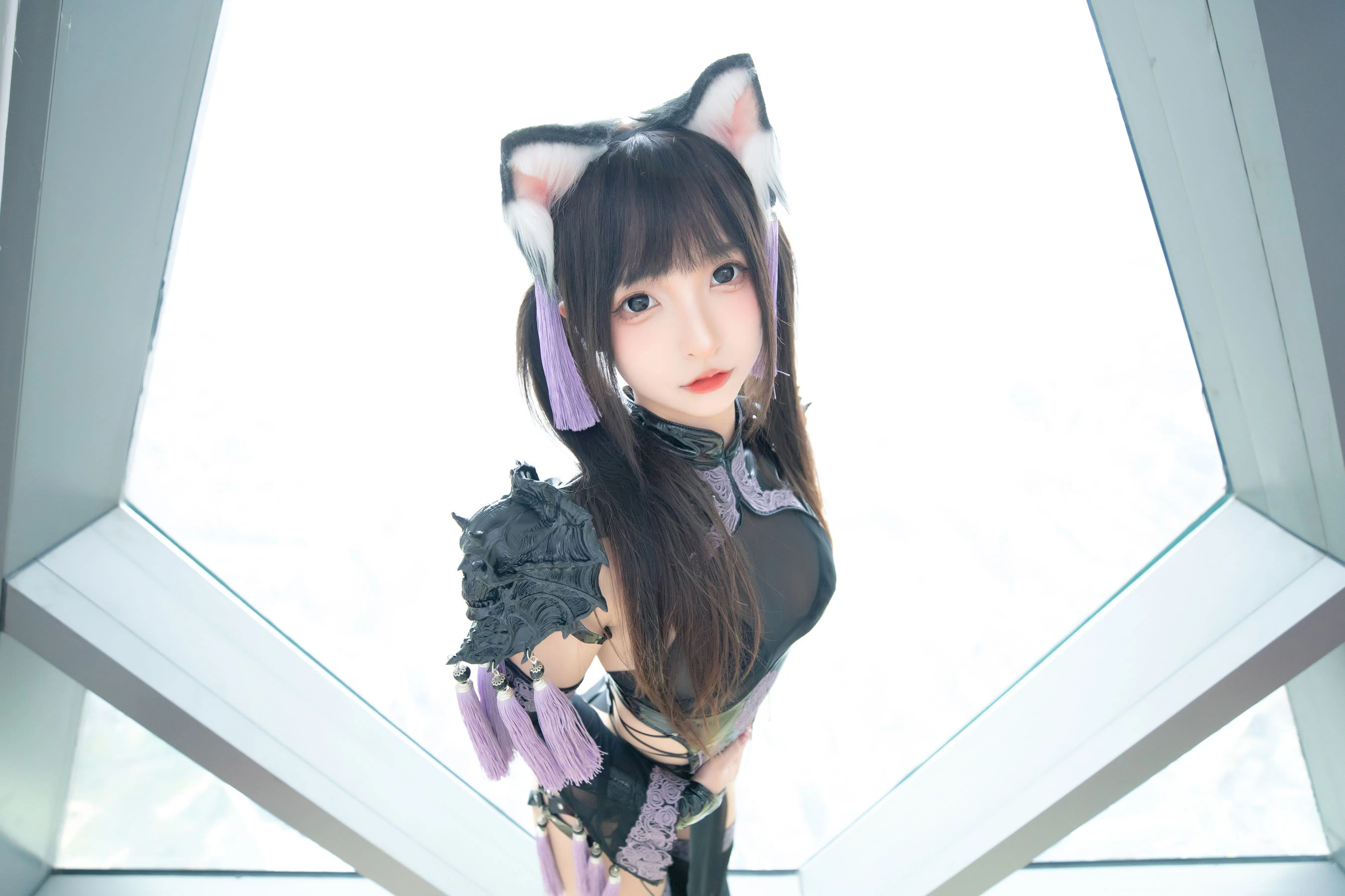 [美女]高雨萌高雨萌清純風採美圖大賞：攝影棚大圖美圖演繹翹臀誘惑美學 - 4
