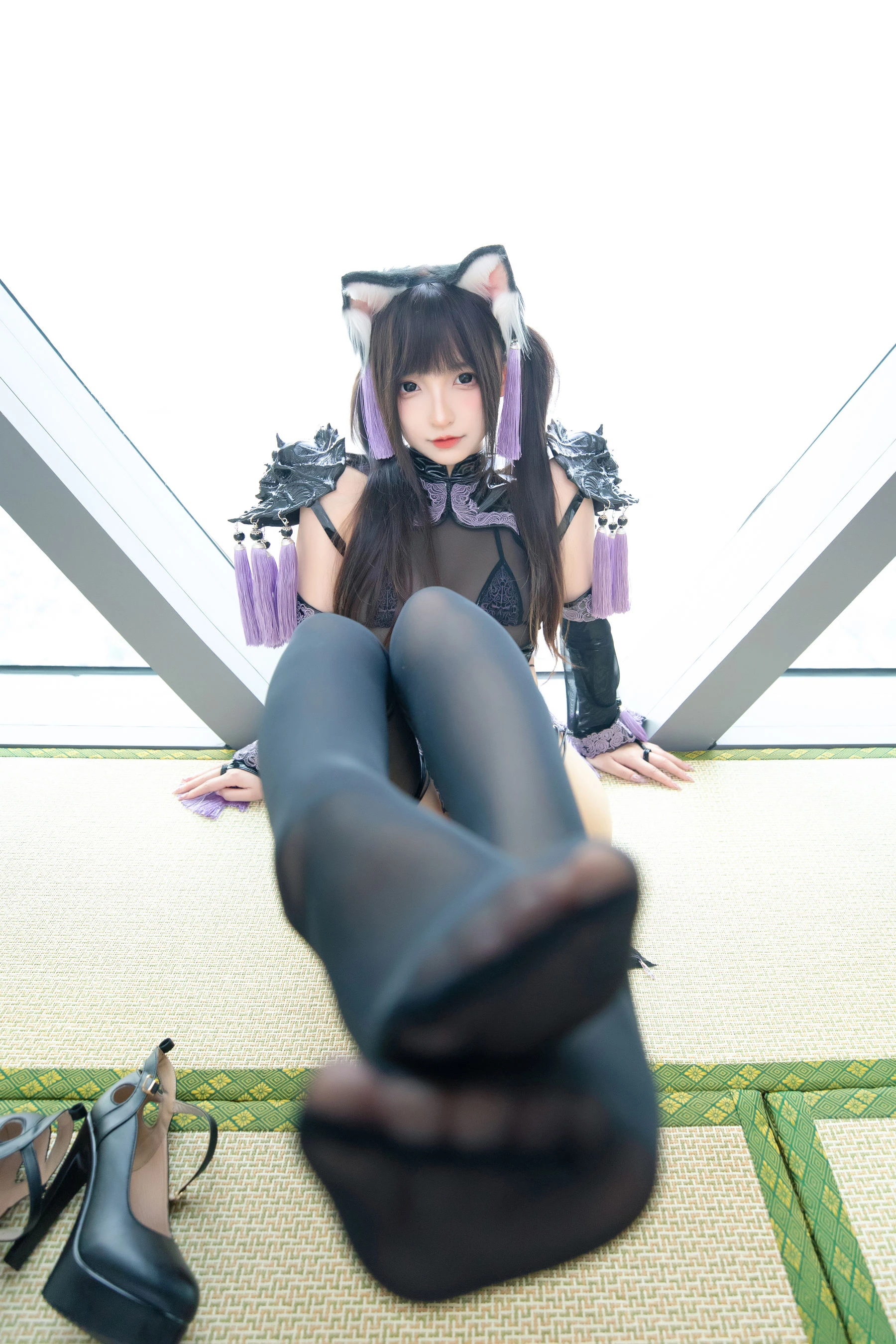 [美女]高雨萌高雨萌清純風採美圖大賞：攝影棚大圖美圖演繹翹臀誘惑美學 - 44