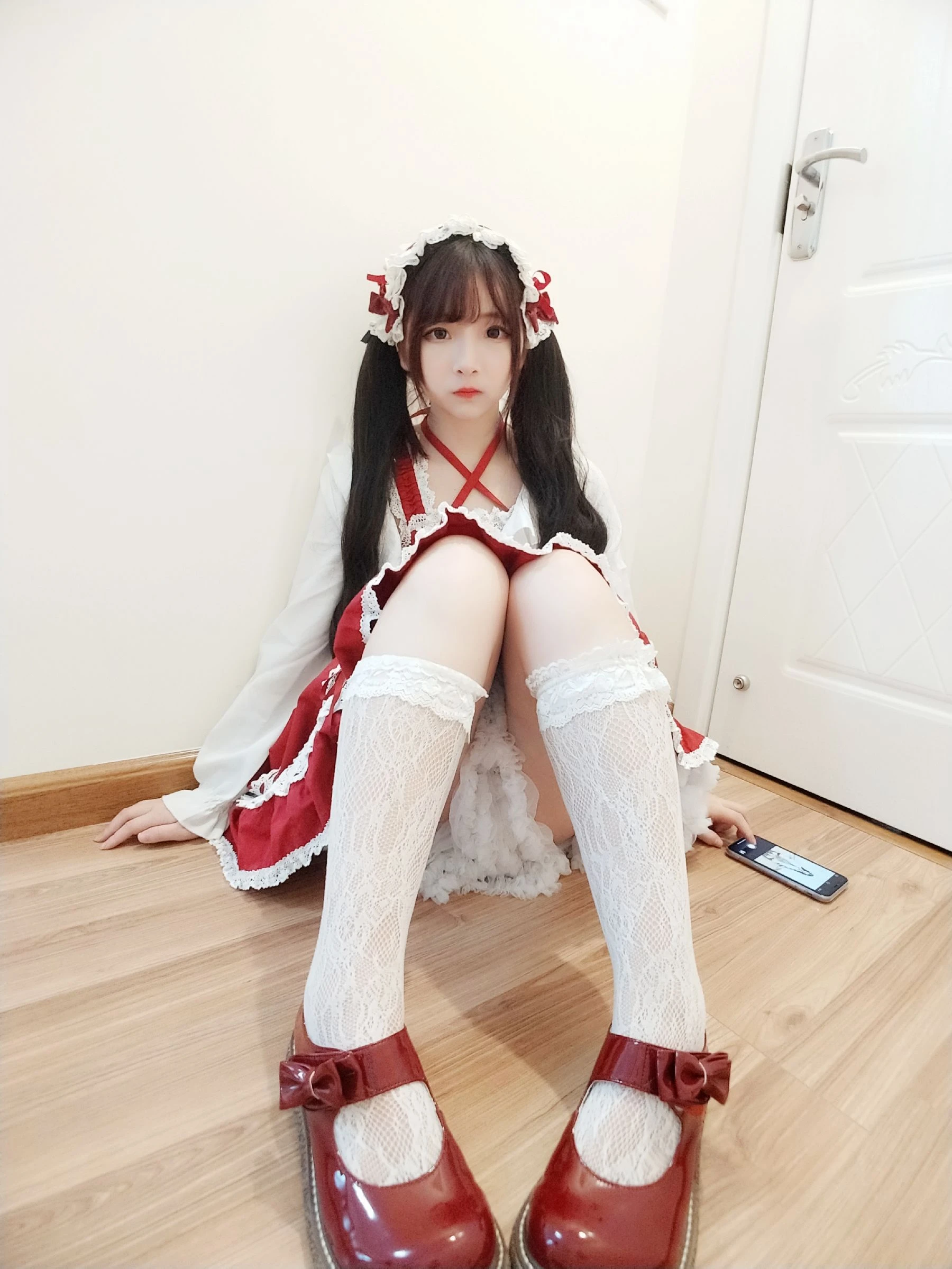 [網紅]唐曉雪超清攝影棚攝影藝術：唐曉雪清純神韻彰顯美腿完美曲線寫真 - 14