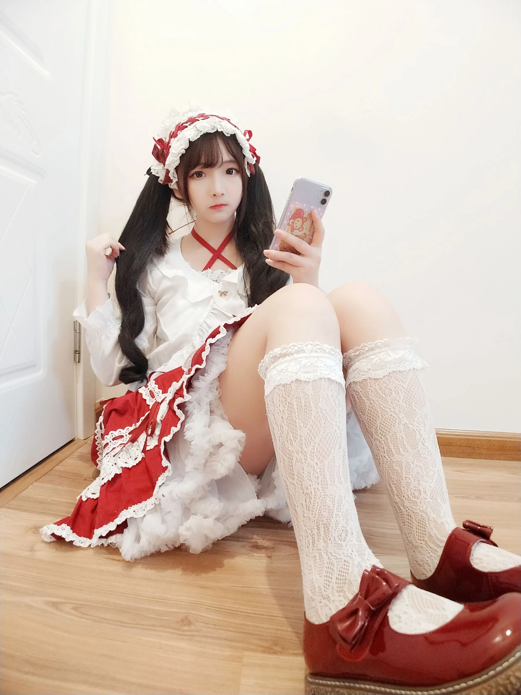 [網紅]唐曉雪超清攝影棚攝影藝術：唐曉雪清純神韻彰顯美腿完美曲線寫真 - 18