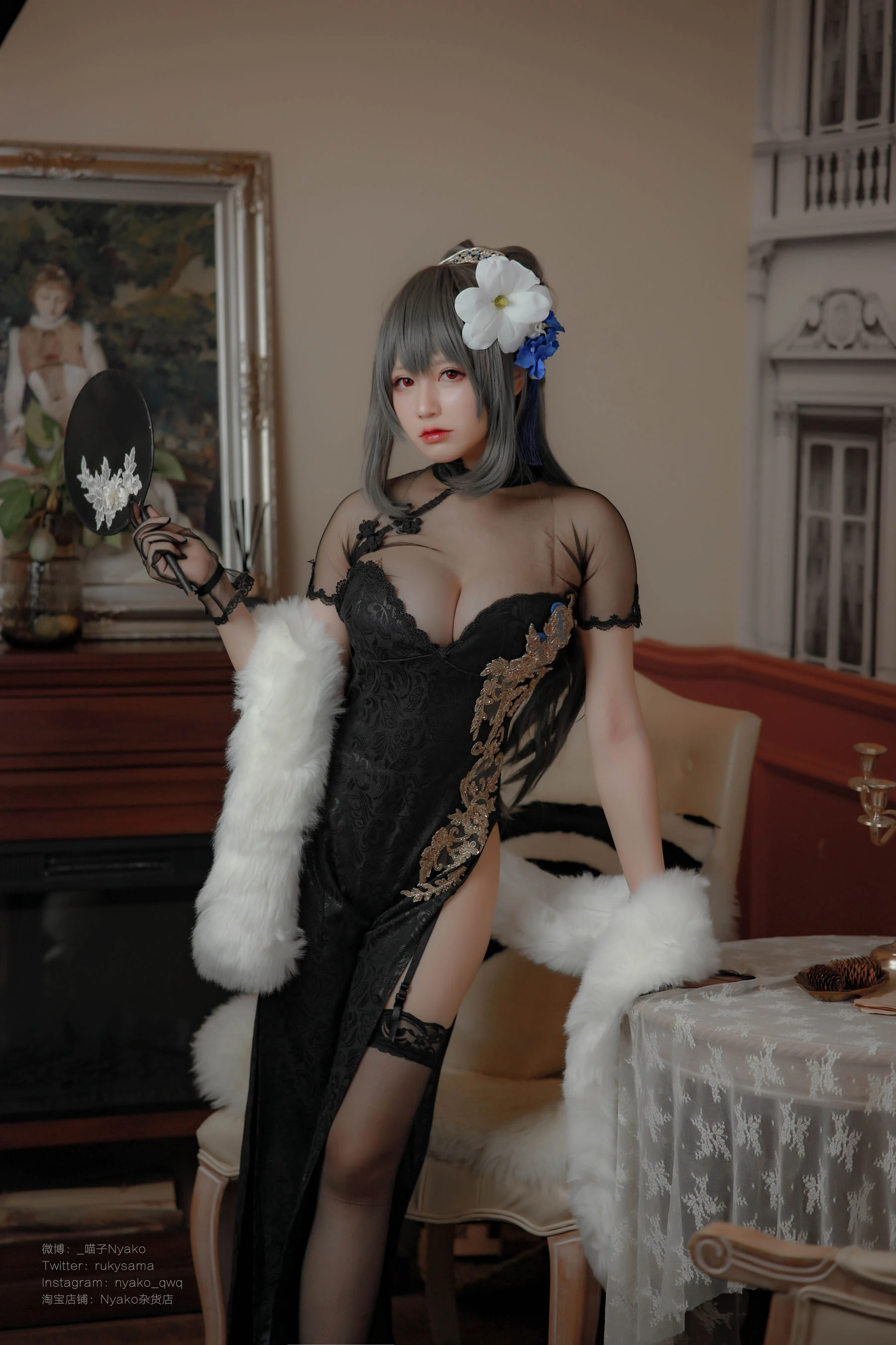 [校花]曹雨桐精選攝影棚作品藝術：曹雨桐甜美風情綻放曲線完美曲線寫真 - 4