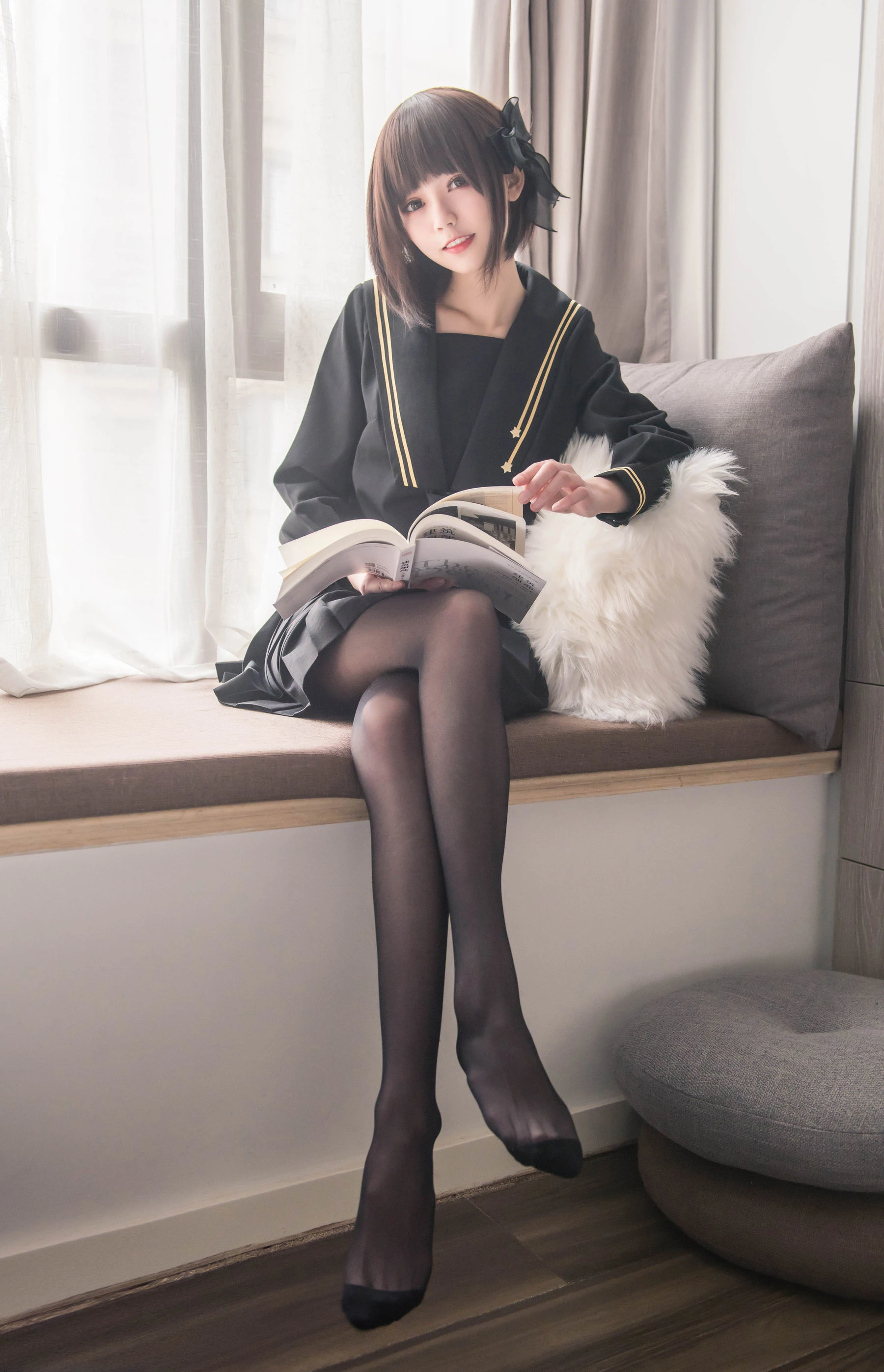 [護士]周雅婷周雅婷私藏大圖寫真：自然光甜美格調展現美胸寫真合集 - 9