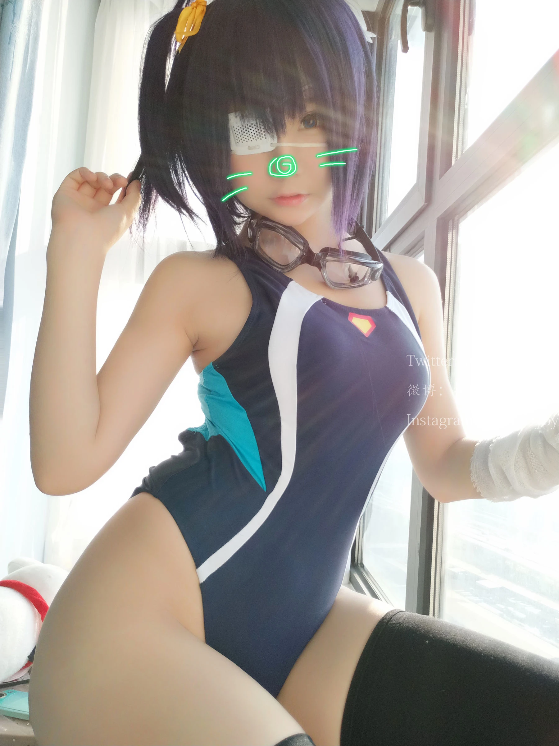 [護士]何子萱自然光高清圖集珍藏：何子萱甜美演繹美腿完美神韻凸顯寫真藝術 - 98