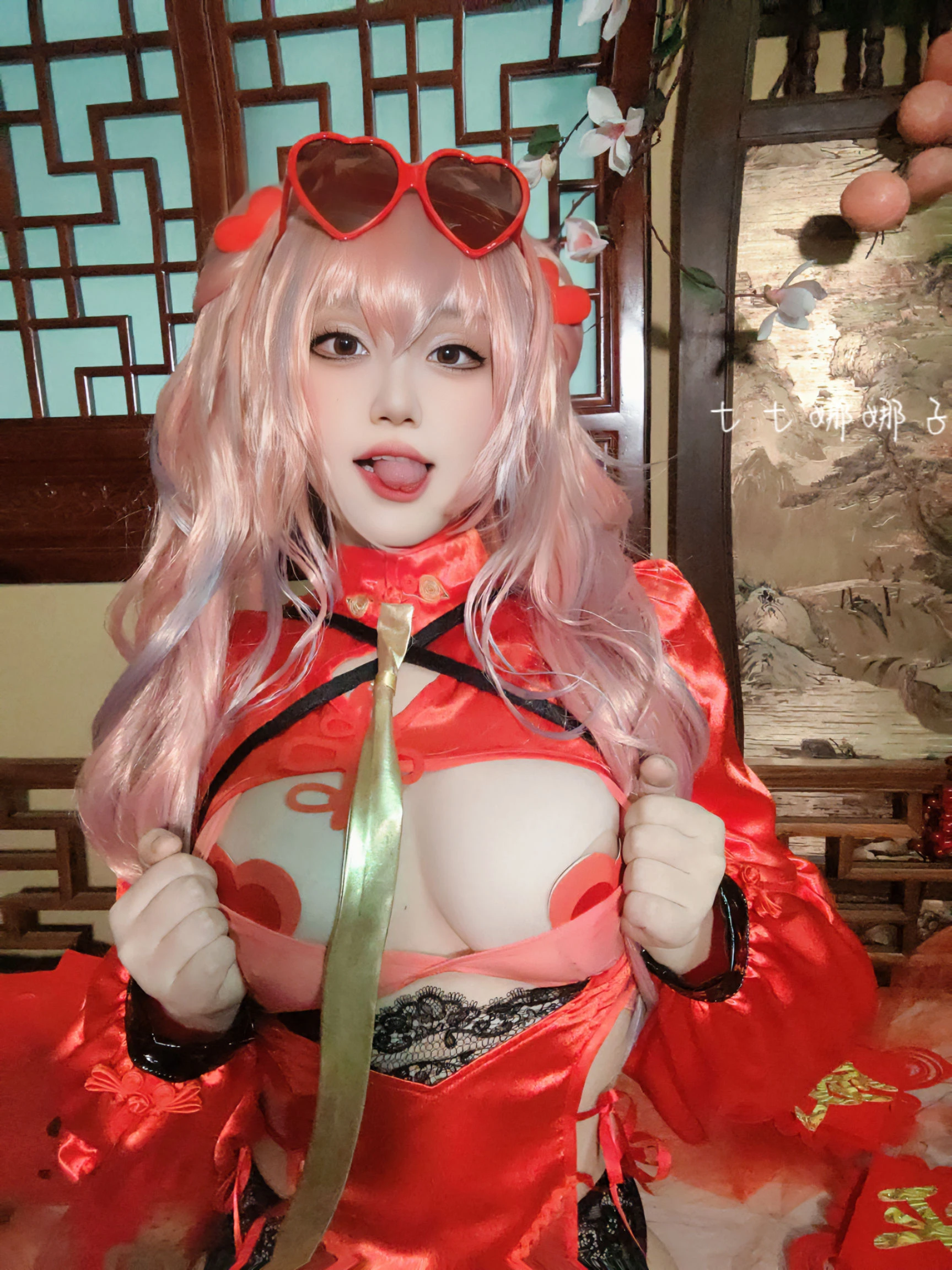 溫柔時刻嫩模攝影棚寫真 – 櫻花季火辣風採再現典藏 - 32