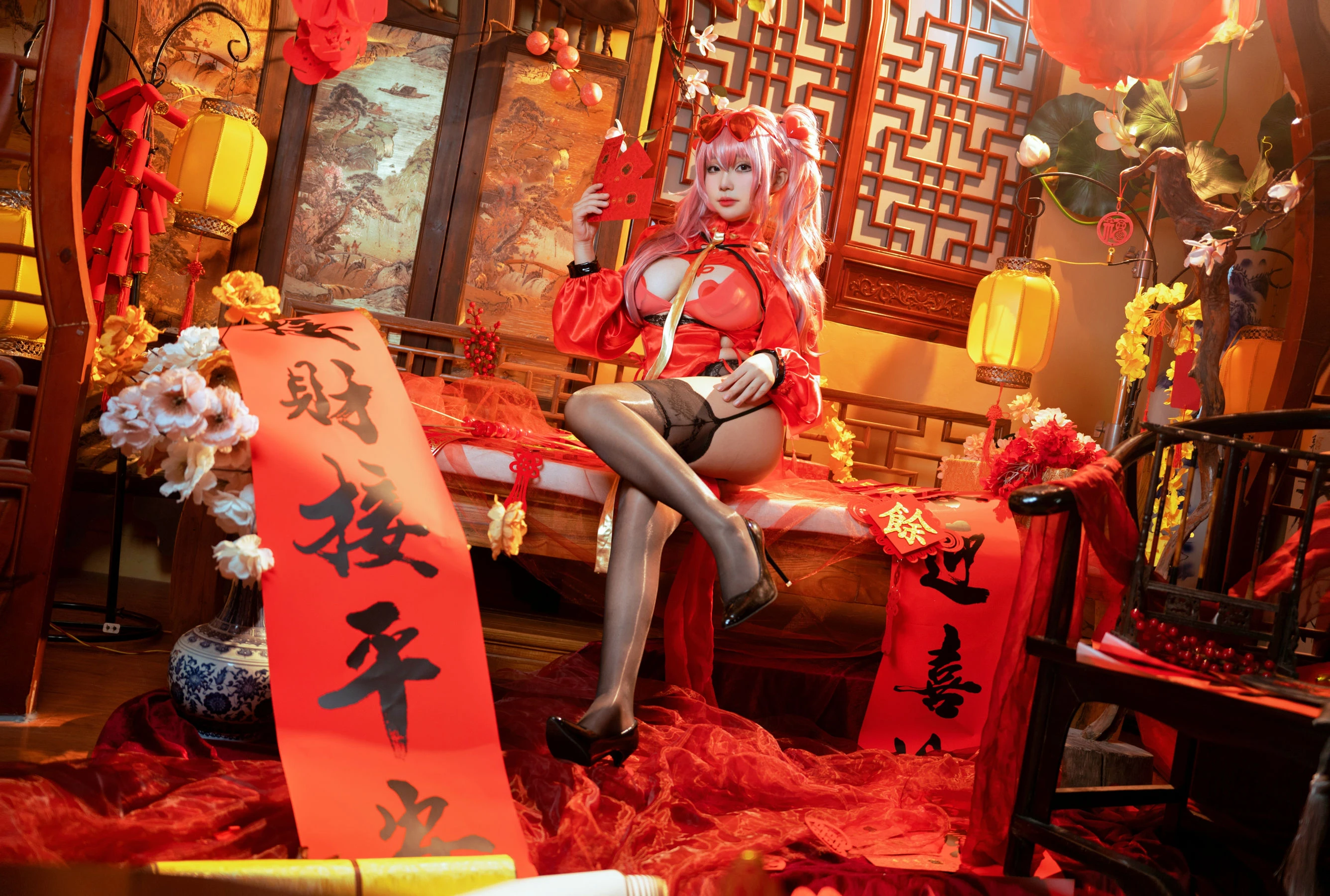 溫柔時刻嫩模攝影棚寫真 – 櫻花季火辣風採再現典藏 - 62