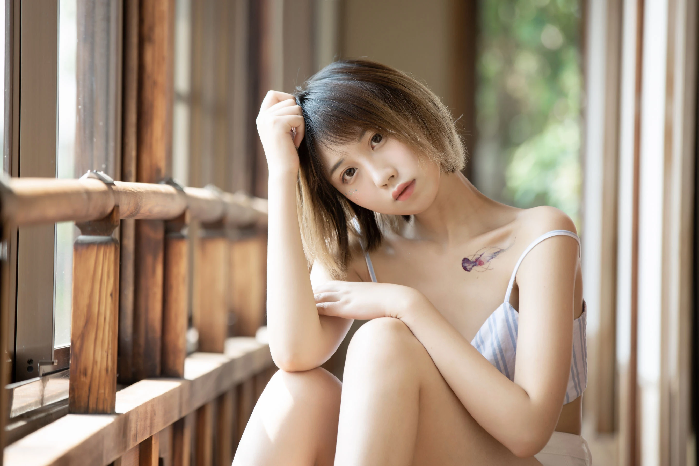 溫柔時刻嫩模自然光寫真 – 夏日活潑風採再現典藏 - 33