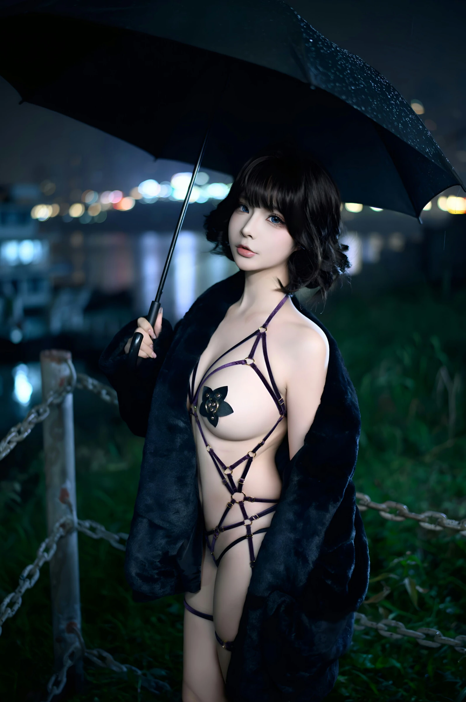 台北清晨車模美照 – 知性魅力夜景實錄典藏 - 1