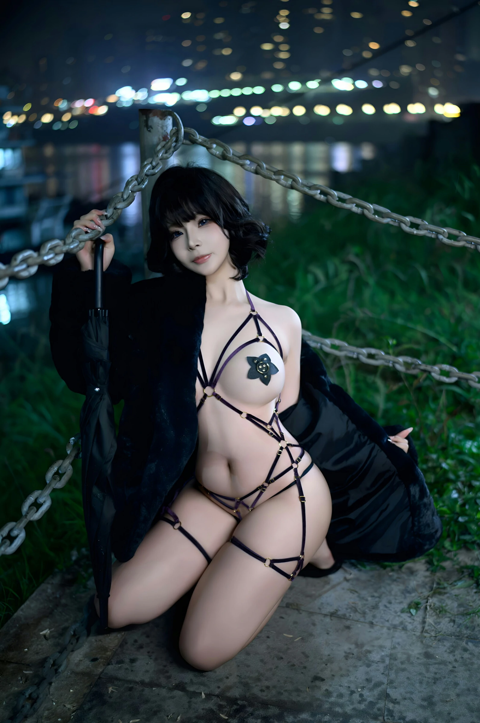 台北清晨車模美照 – 知性魅力夜景實錄典藏 - 32