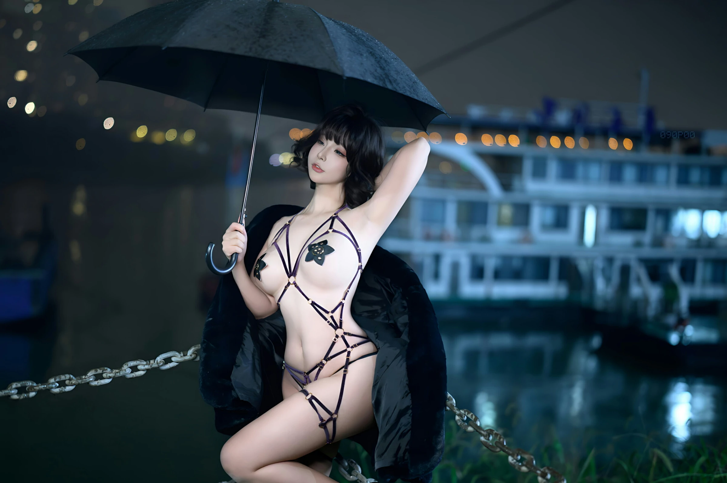 台北清晨車模美照 – 知性魅力夜景實錄典藏 - 53