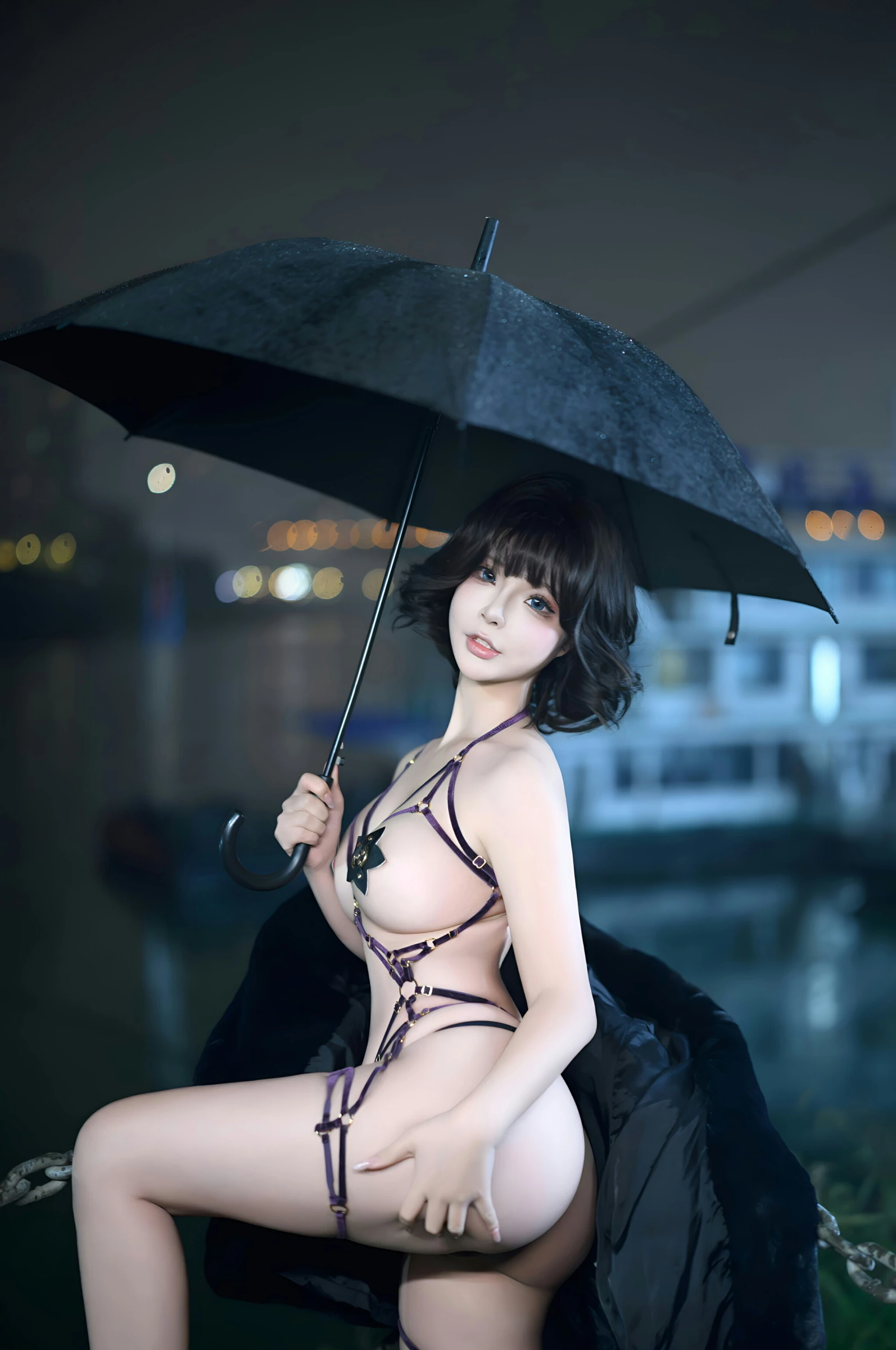 台北清晨車模美照 – 知性魅力夜景實錄典藏 - 54